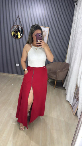 Saia longa zíper Bia