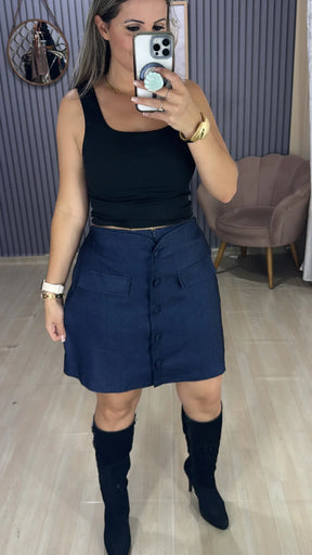 Shorts saia botões plus